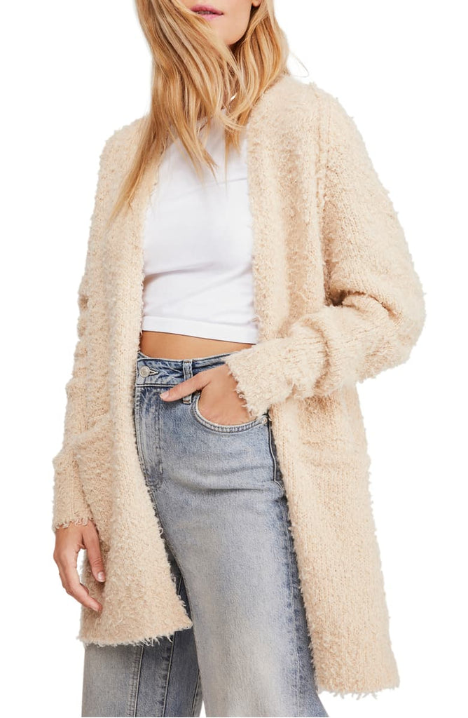Free People Once In A Lifetime Cardigan Sweater, Cream