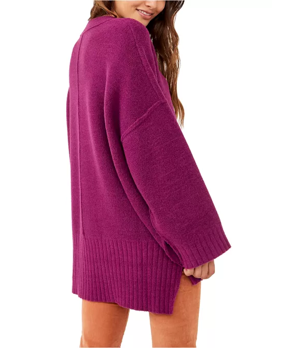 Free people peach sales sweater