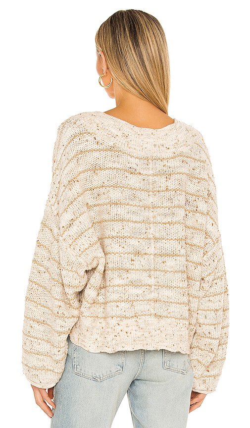Free People Starlight Striped Pullover Sweater, Pearl Island Combo