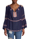 Free People 'Talia' Embroidered Tunic Top, Starless Sky
