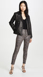 J Brand 'Lillie' Coated Snake-Print Crop Skinny Jeans, Coated Boa