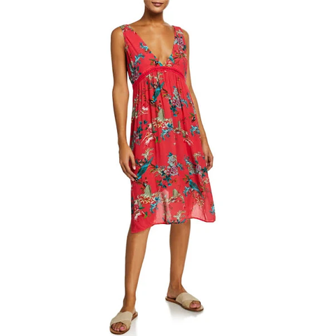 Johnny Was 'Malakye' Floral Print Swimsuit Cover-Up Dress, Multi