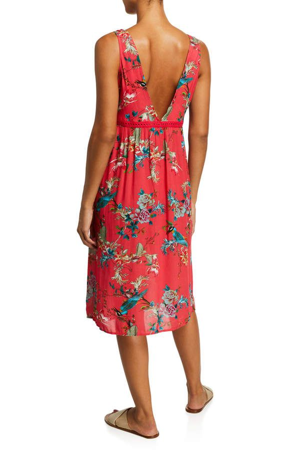 Johnny Was 'Malakye' Floral Print Swimsuit Cover-Up Dress, Multi