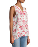 Joie Aruna Floral Printed Silk Sleeveless Top, Soft Pink