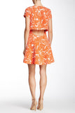 Joie Eley Floral-Print Silk-Blend Overlay Dress, Paradise Red