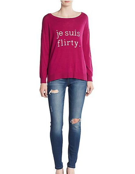 Joie 'Eloisa' Je Suis Flirty Sweater, Fuschia Pink