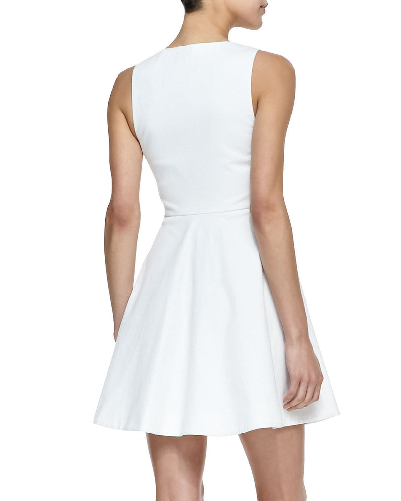 Joie 'Norton' Cotton Pique Fit & Flare Dress, Porcelain White