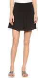 Joie Serefina Ponte Knit Box-Pleat Mini Skirt, Caviar Black