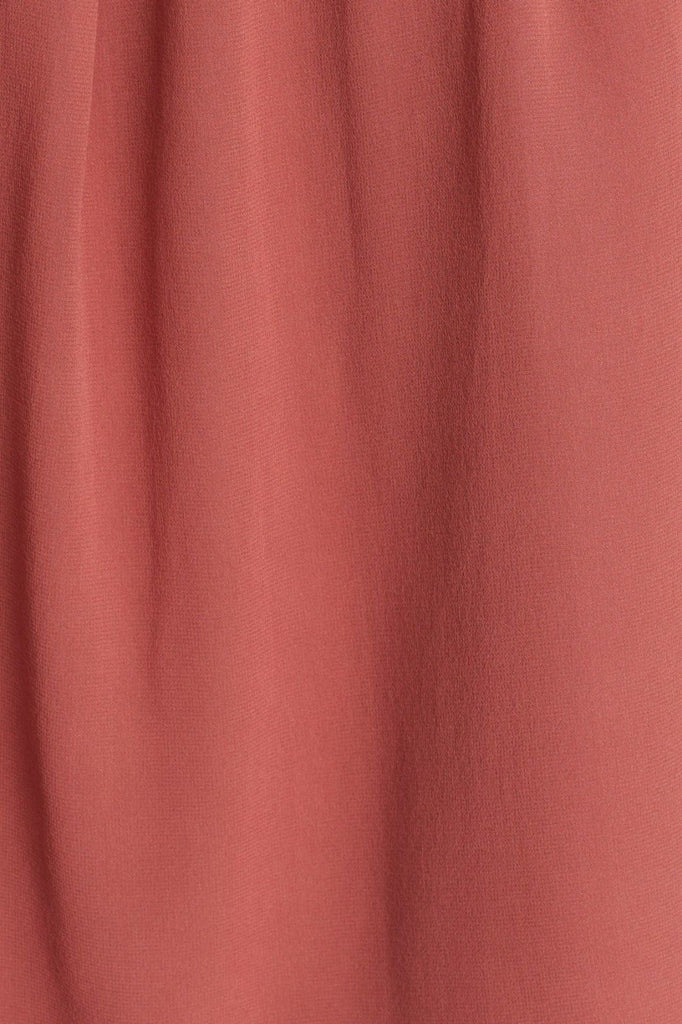 Joie 'Soseh' Smocked Silk Sleeveless Top, Burnt Terracotta