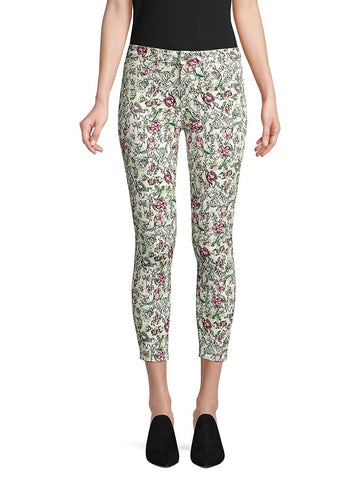 L'AGENCE Margot Hand Drawn Floral Print Skinny Jeans, Multicolor