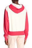 Rag & Bone Shrunken Colorblock Hoodie Sweatshirt, Bright Rose