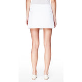 Theory 'Keeta K' Textured Terry Cloth Stripe Mini Skirt, White