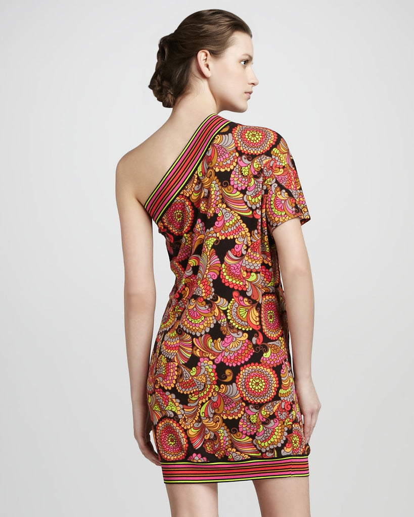 Trina Turk Britta Printed One-Shoulder Dress, Multi