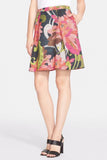 Trina Turk Kael Tweed Floral Print A-Line Skirt, Multi