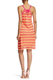 Trina Turk 'London' Striped Knit Stretch Dress, Magenta/Orange