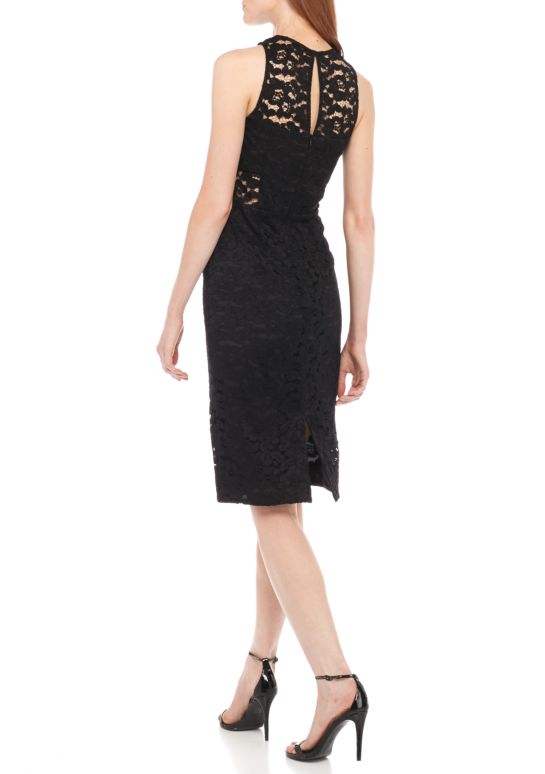 Trina Turk 'Philo' Floral Lace Sleeveless Sheath Dress, Black