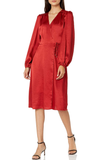 Trina Turk 'Fragrant 2' Textured Poly-Satin Wrap Dress, Love Story Red