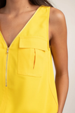 Trina Turk 'Karmandy' Zipper-Front Sleeveless Top, Buttercup