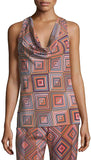 Trina Turk 'Kourtney' Printed Silk Sleeveless Top, Multi