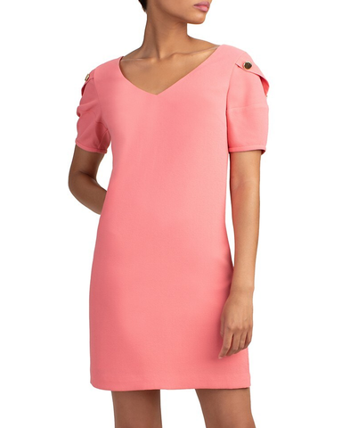 Trina Turk 'Lemonade' Crepe Sheath Dress, Ginger (Coral Pink)