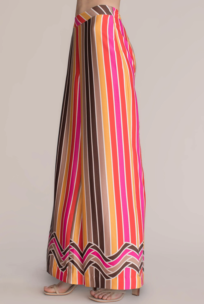 Trina Turk 'Long Weekend 2' Striped Wide-Leg Pants, Multicolor