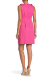 Trina Turk Observer Jacquard Sleeveless Tie-Shoulder Dress, Pink Oleander