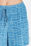 Vince Static Print Silk Charmeuse Shorts, Blue Combo Color