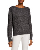 Vince Chunky Cable-Knit Wool & Cashmere Blend Sweater, Gray/Blue